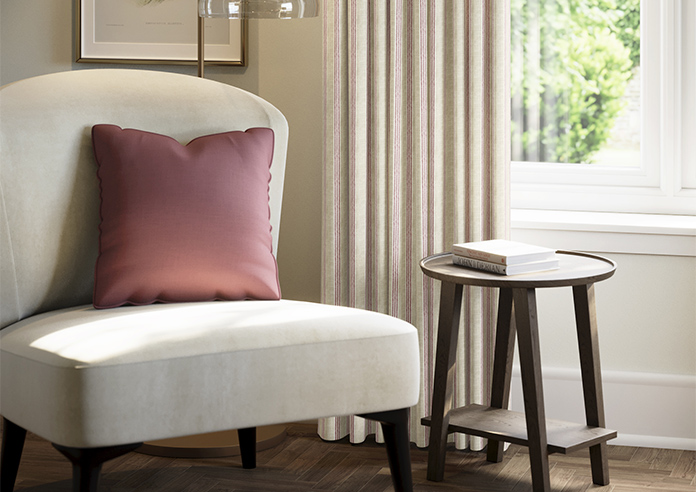 Emily Bond George Stripe Print, Red - Made to Measure Curtains - Image 5